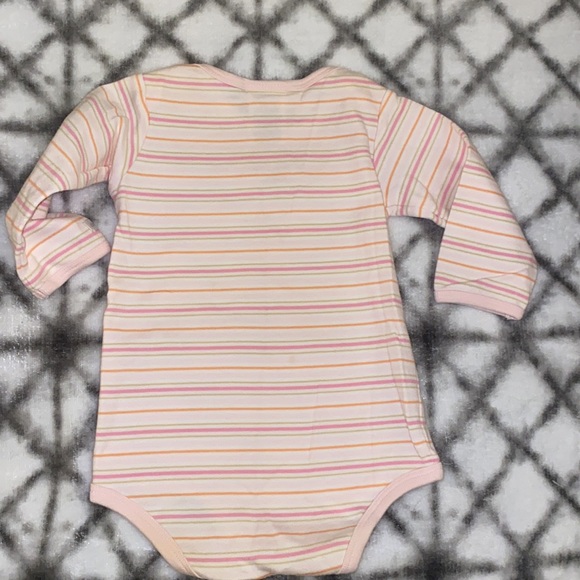 Carters “Child of Mine” long sleeve striped bunny onesie - size L (19-21 lbs) - Picture 3 of 4